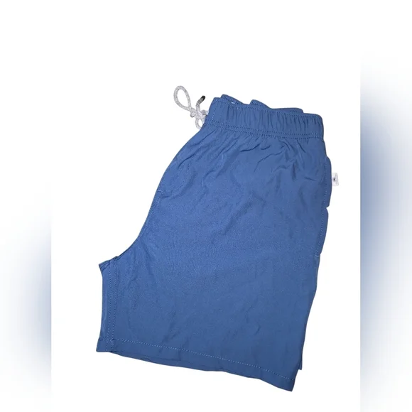 Vintage Summer Swimwear Mens Swim Trunks Drawstring  Mesh Lined Blue Size L - Picture 3 of 6